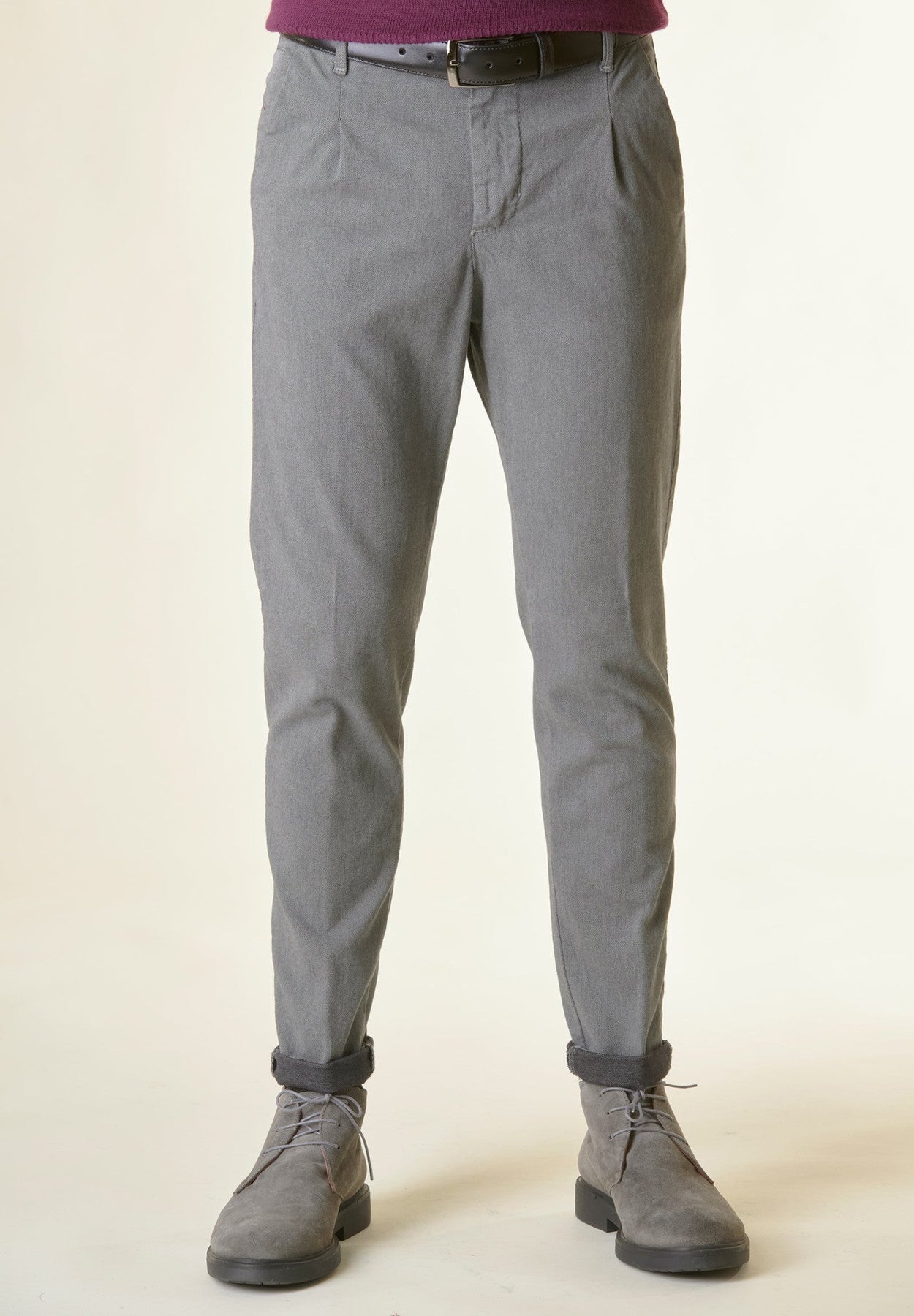 Angelico - Pantalone grigio effetto lana slim - 1