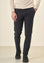 Pantalone blu microstruttura cotone stretch slim fit-Angelico