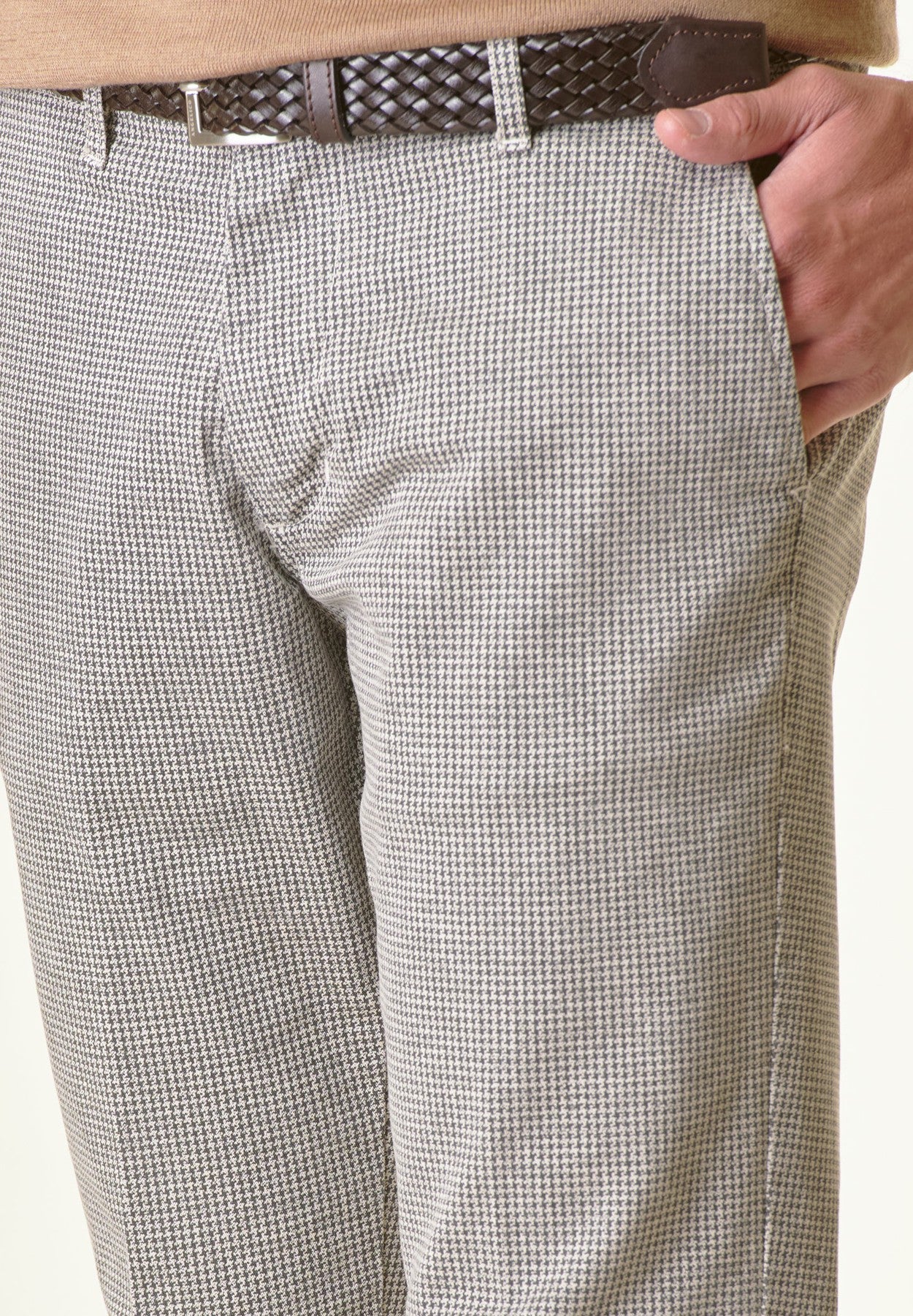 Gypsum houndstooth trousers regular
