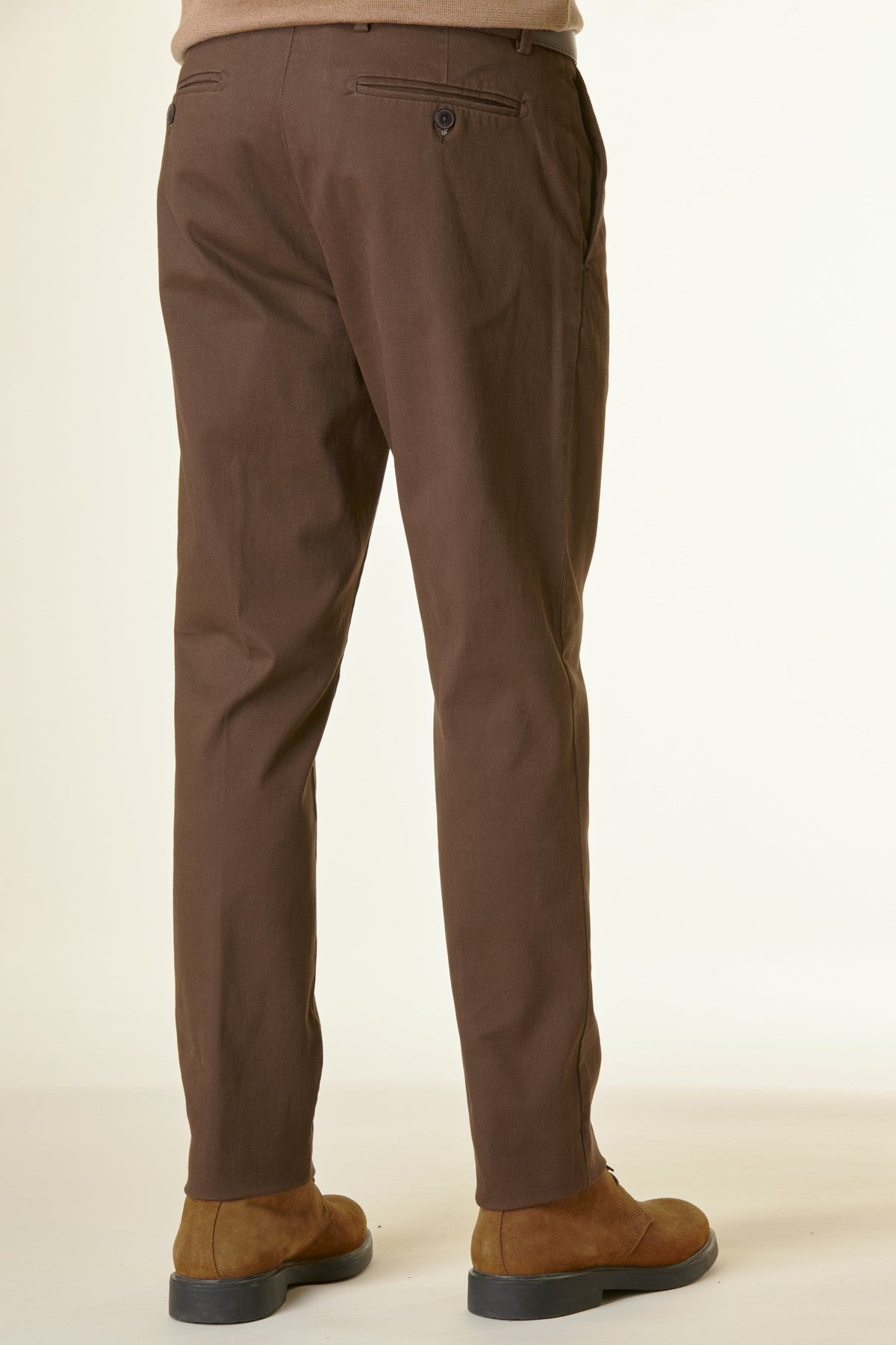 Pantalone marrone twill cotone