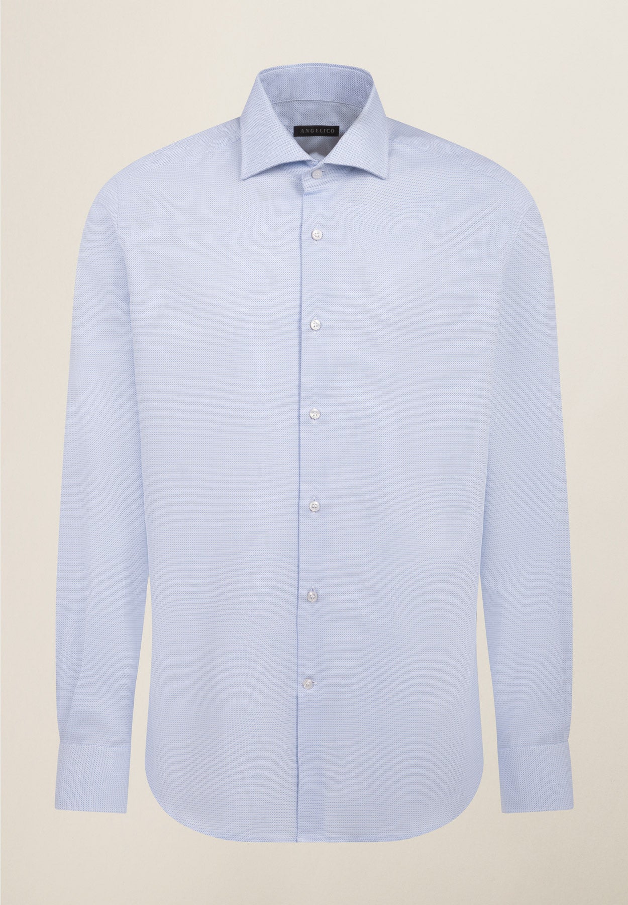 Camicia azzurra armatura quadretto cotone regular fit