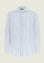 Camicia bianca rigata verde cotone slim fit-Angelico