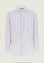 Camicia bianca rigata marrone cotone slim fit-Angelico