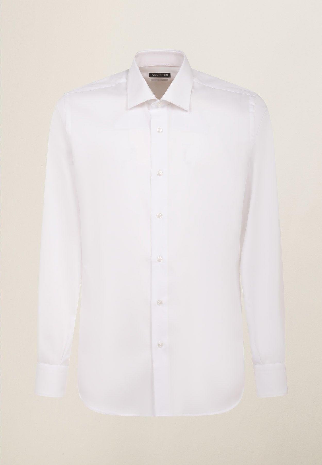 Weißes, bügelfreies Slim-Fit-Hemd