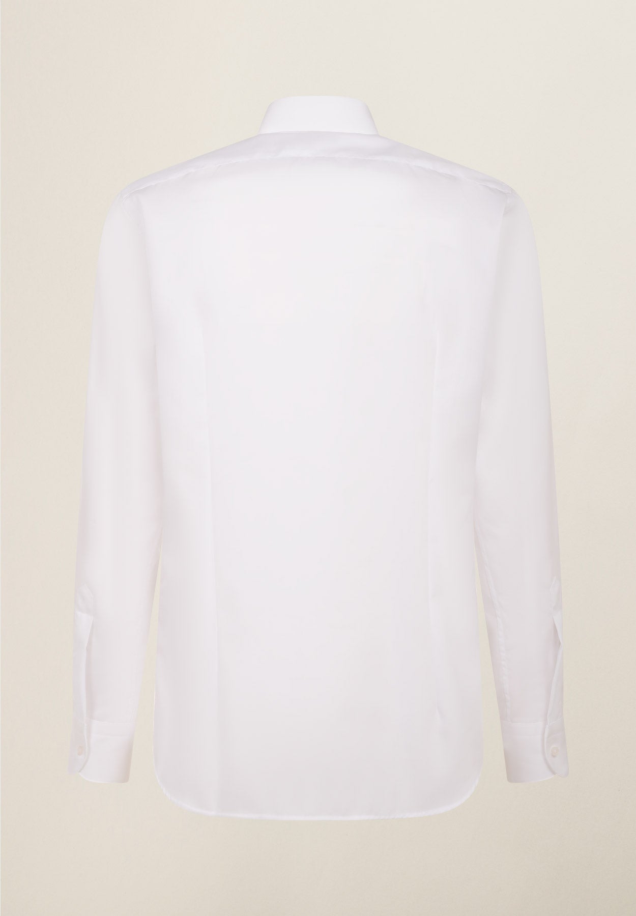 Weißes Slim-Fit-Hemd aus Baumwolle mit englischen Knöpfen