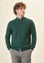 Giacca zip verde toppe misto cashmere-Angelico