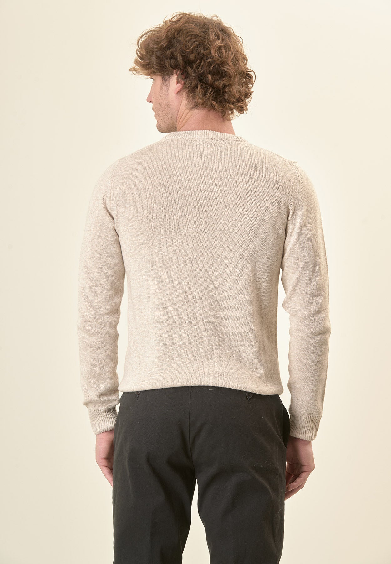 Girocollo naturale misto cashmere-Angelico