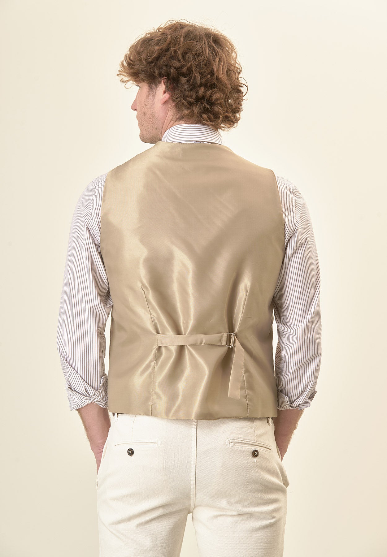 Gilet beige knickerbocker custom fit-Angelico