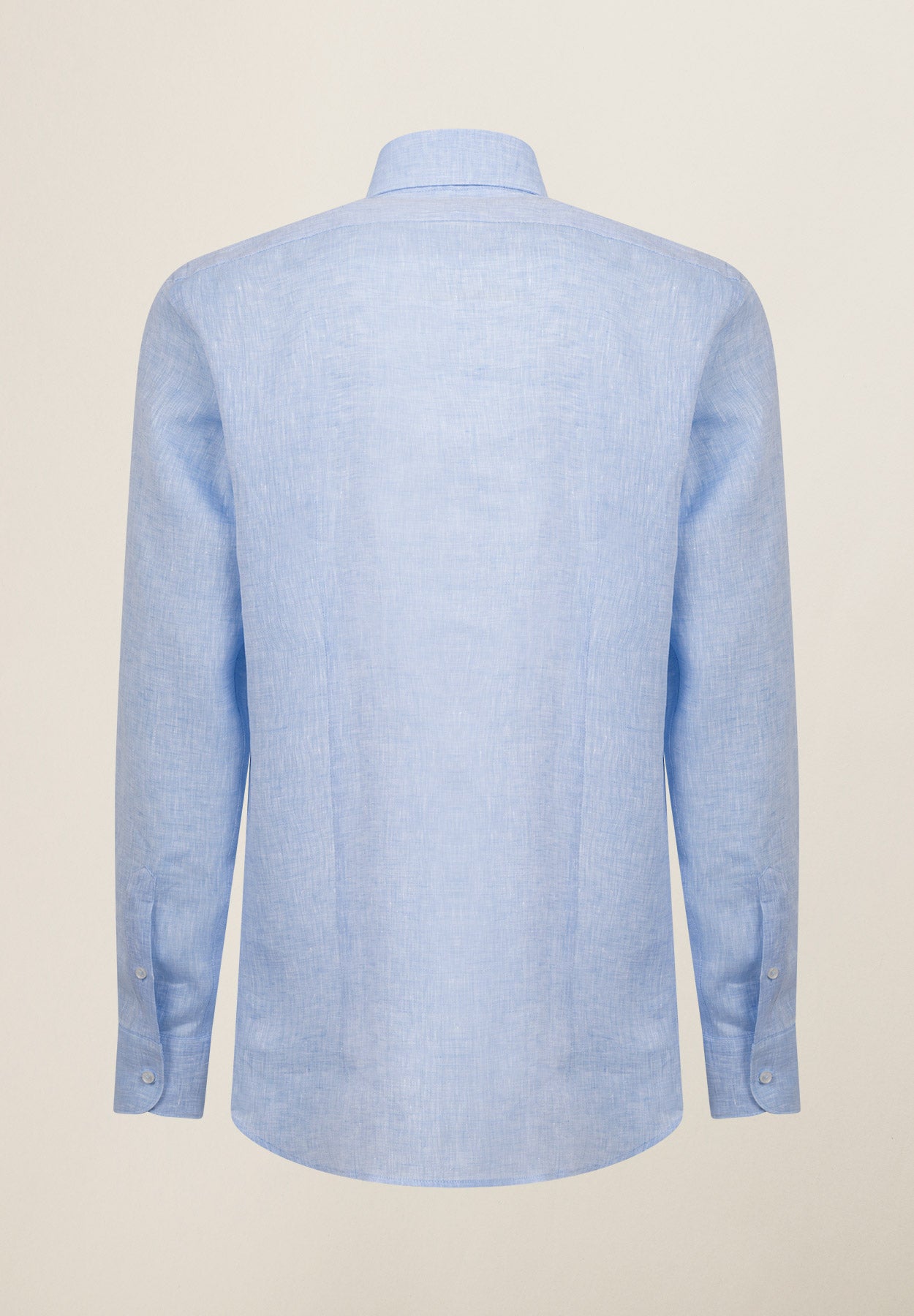 Camicia azzurra lino regular fit-Angelico
