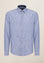Camicia bianco blu bacchettina misto lino slim fit-Angelico