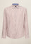 Camicia bianco marrone bacchettina misto lino slim fit-Angelico