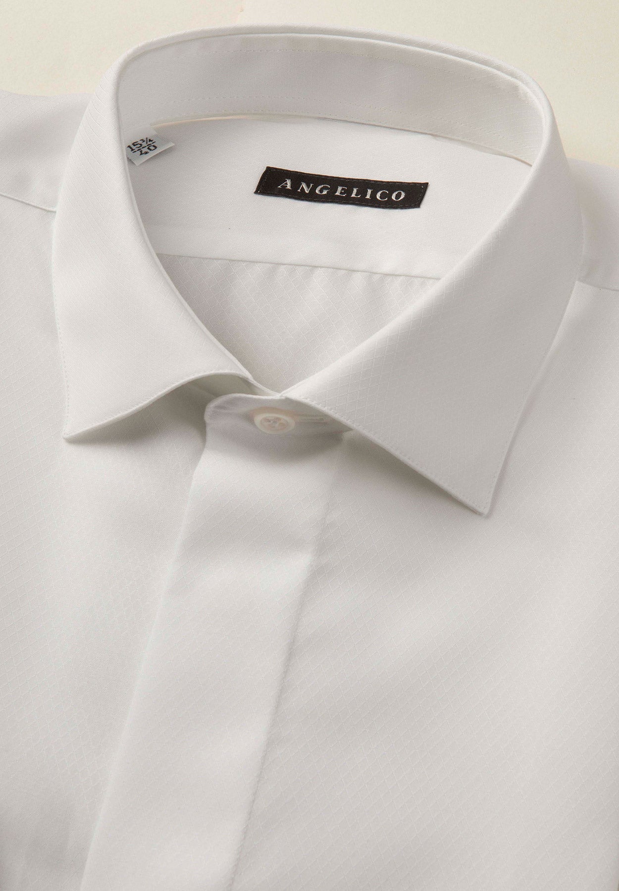 Camicia bianca abbottonatura inglese cotone slim fit