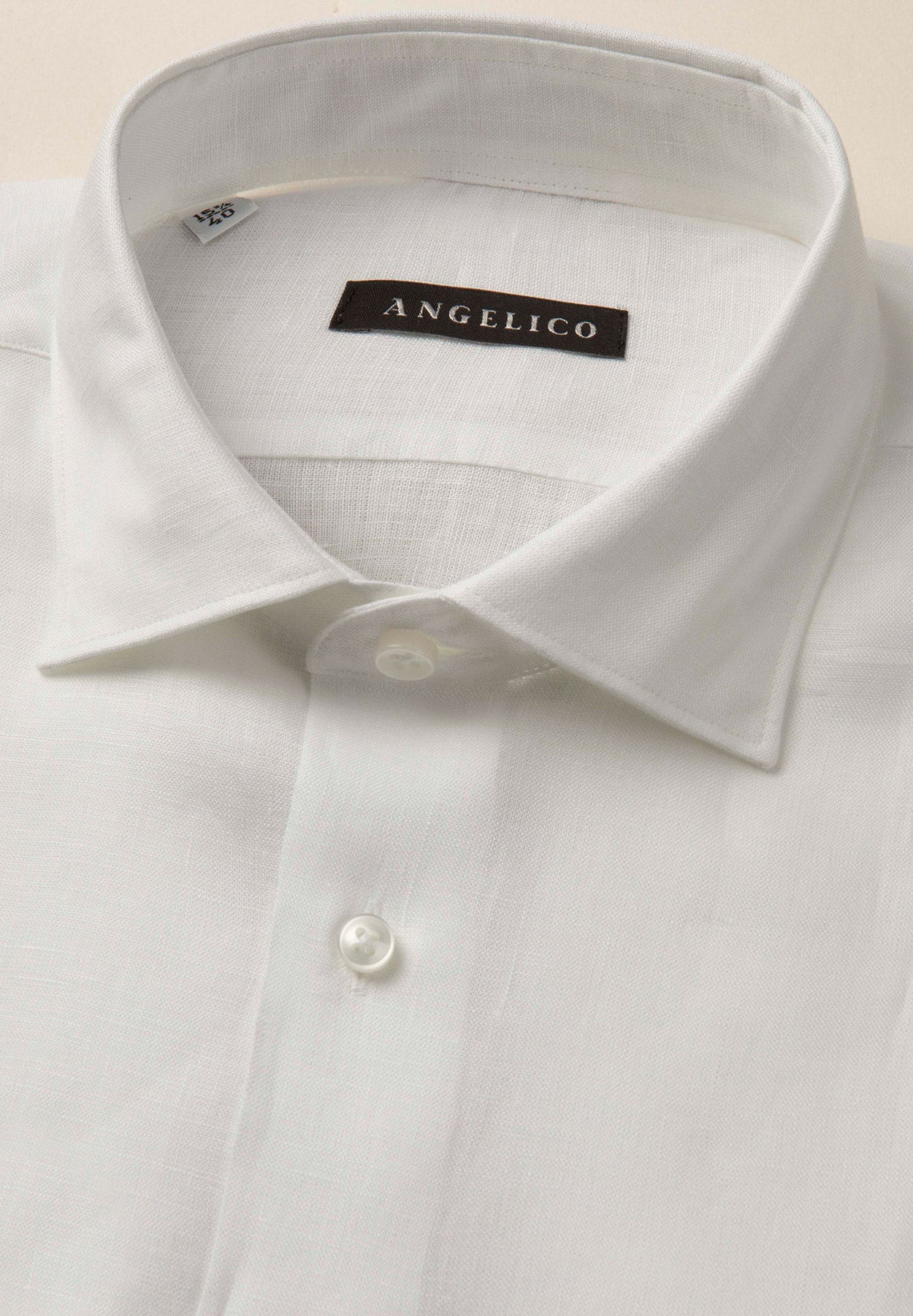 Camicia bianca lino custom fit