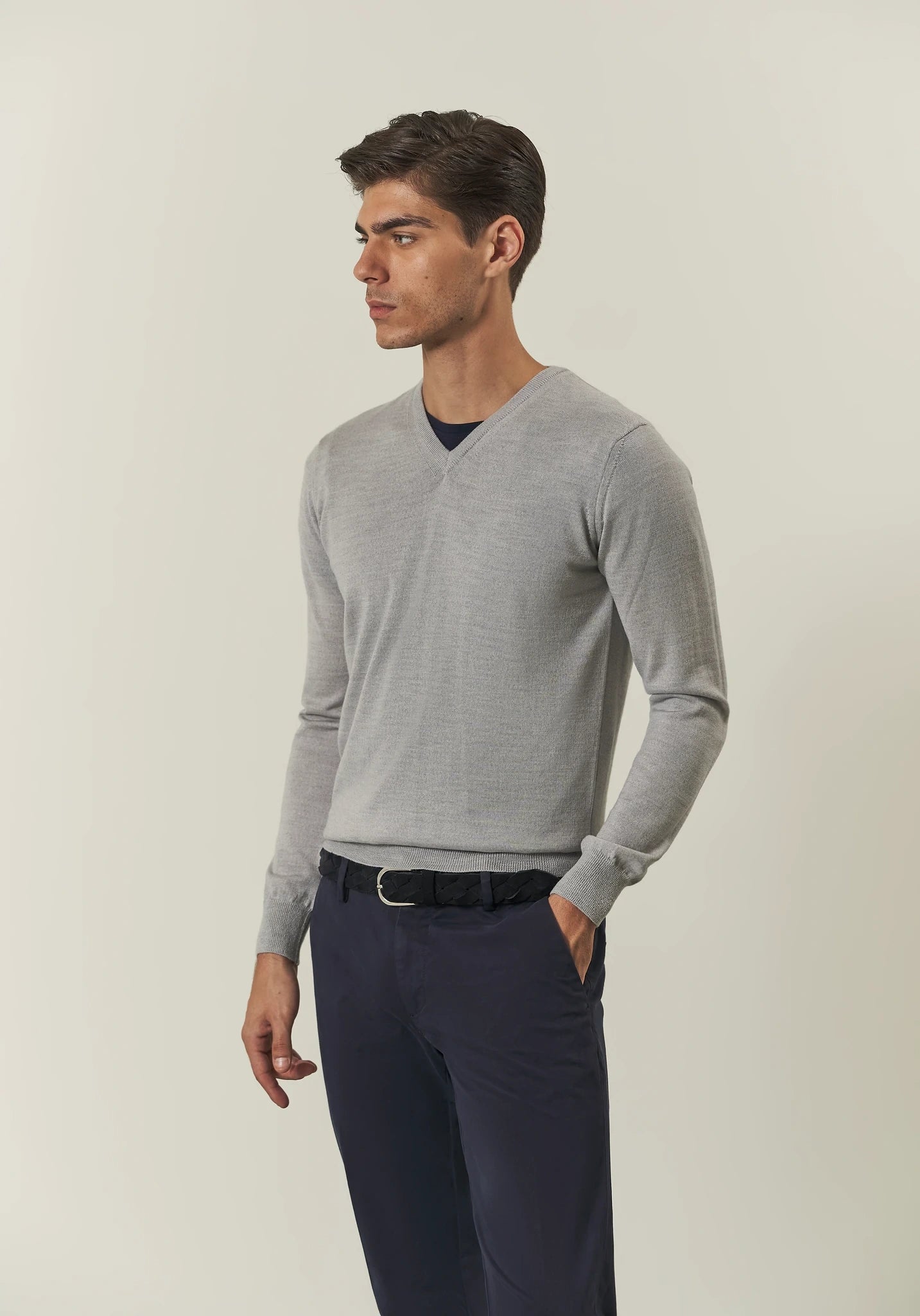 Polo Uomo misto lana merinos manica lunga made in italy Polo Uomo misto lana merinos manica lunga made in italy