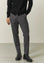 Pantalone grigio effetto lana pinces slim fit-Angelico
