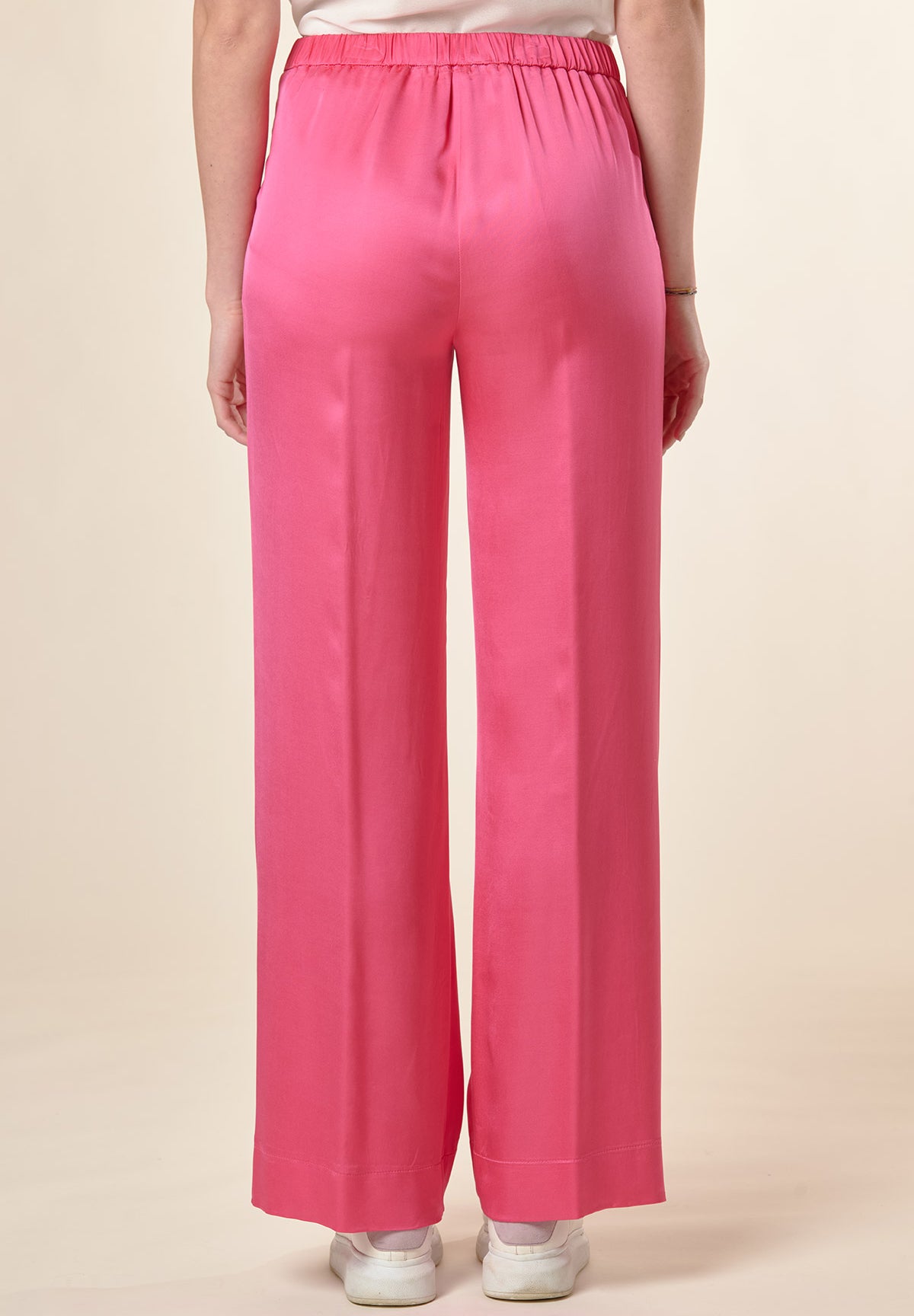 Pantalone palazzo rosa corallo viscosa