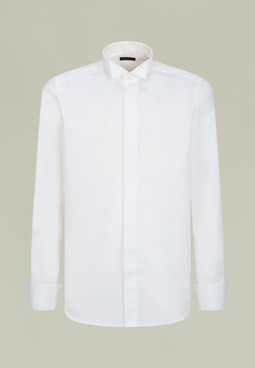 Angelico - Camicia bianca diplomatica polso gemelli - 1