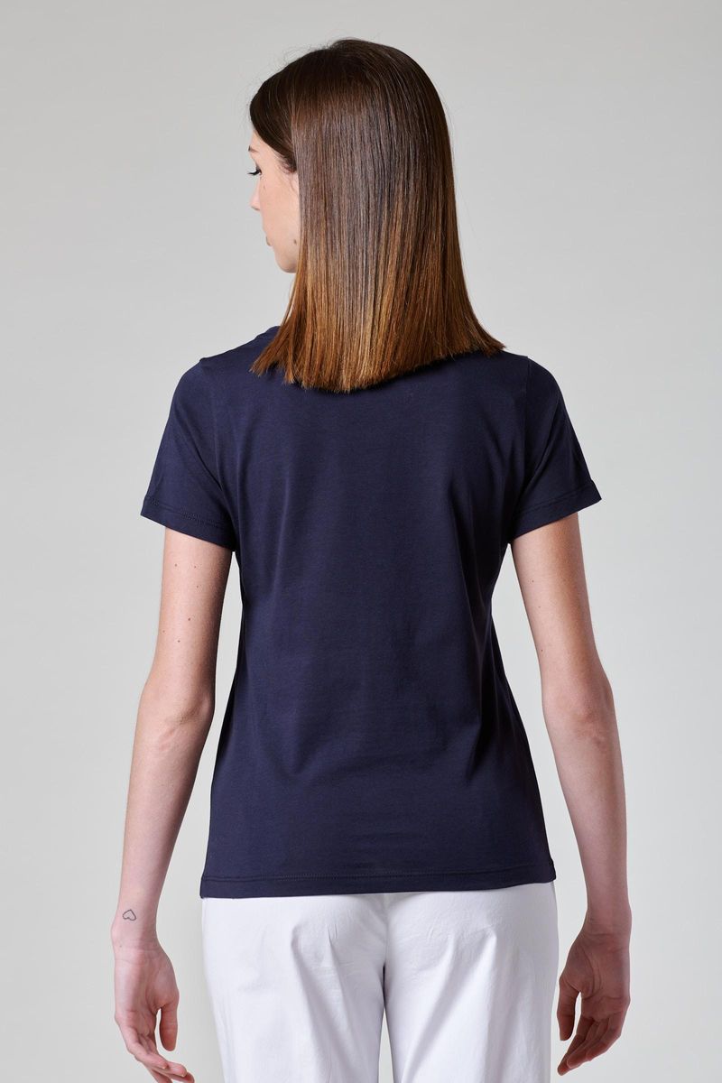 Angelico - T-shirt blu stelle paillettes e glitter - 2