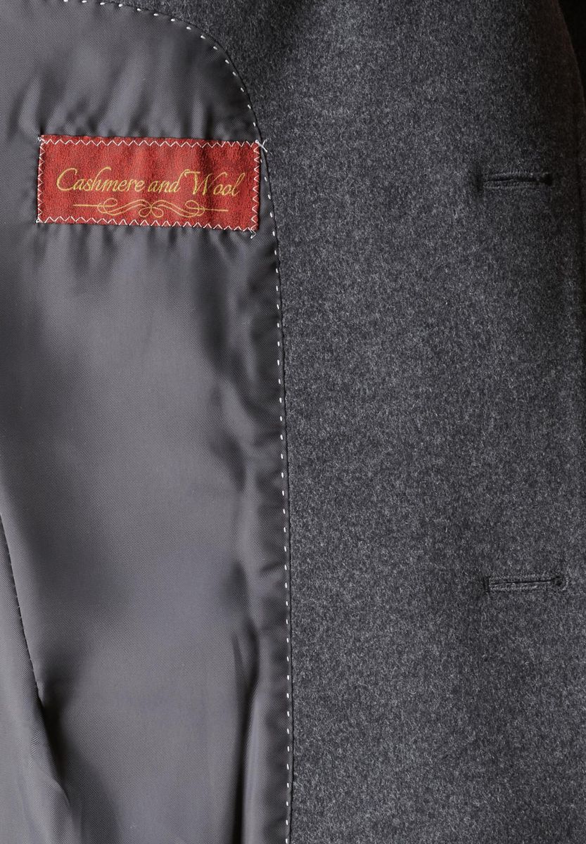 Cappotto grigio scuro 2 bottoni lana-cashmere