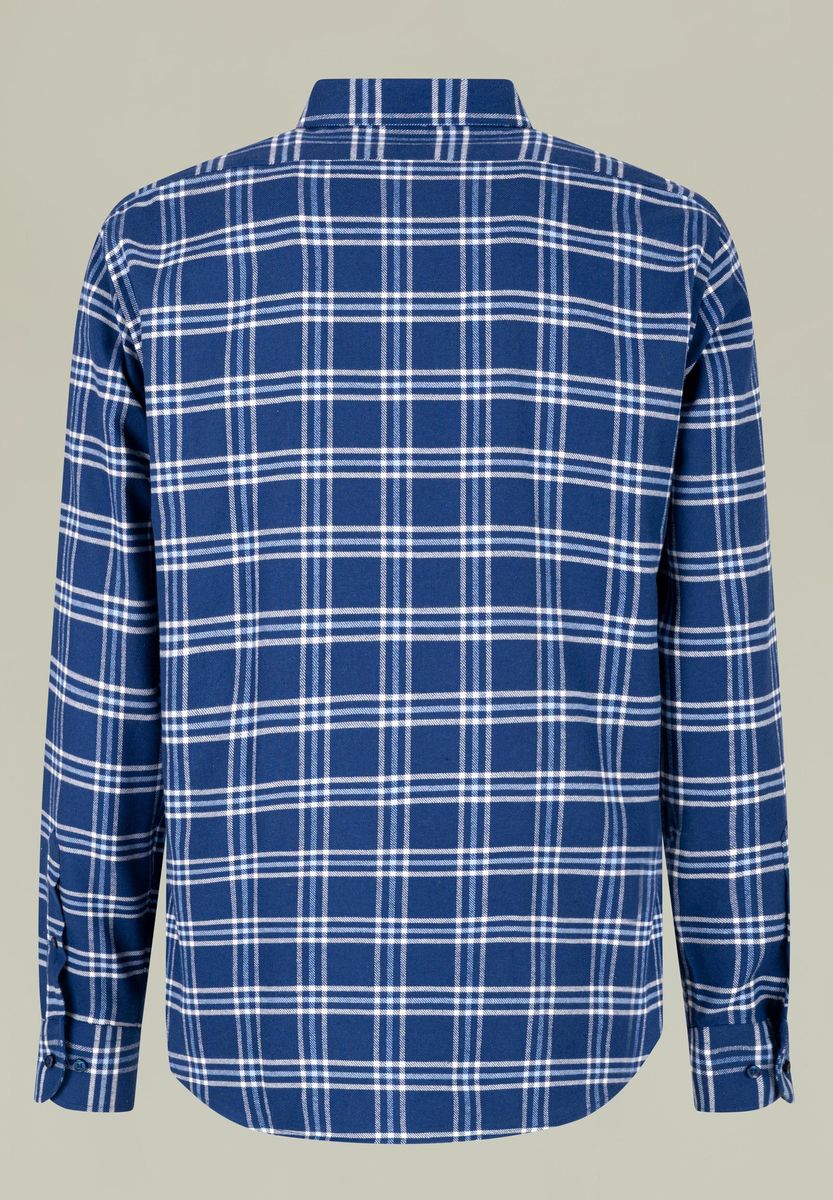 Camicia flanella scozzese bluette-azzurra