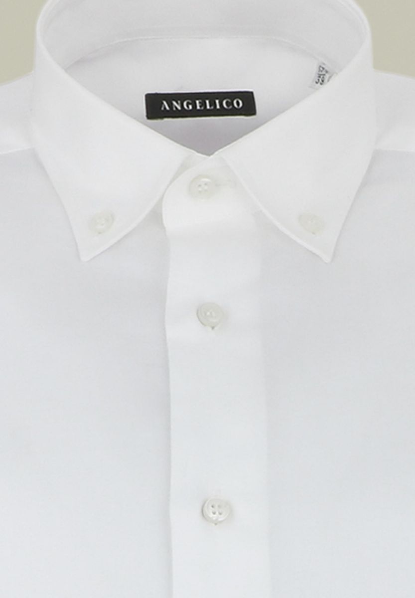 Angelico - Camicia bianca oxford BD slim - 2