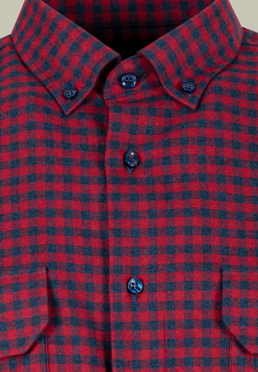 Camicia rosso-blu quadretto vajella BD