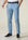 Angelico - Pantalone azzurro gessato cotone stretch slim - 1