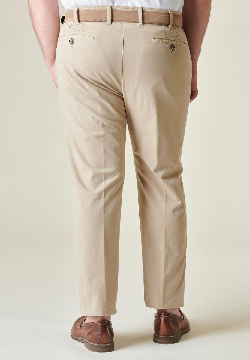 Angelico - Pantalone beige gabardina stretch comodo - 2