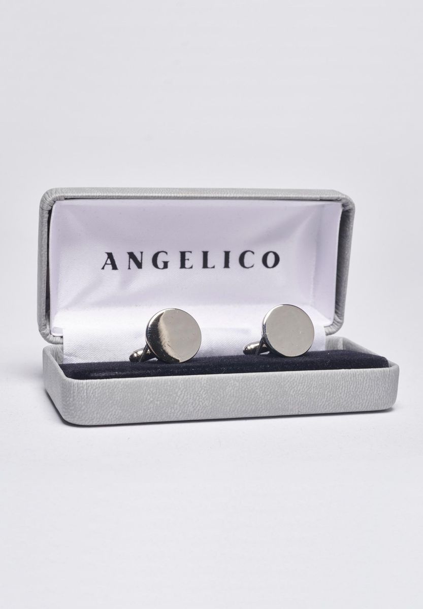 Angelico - Gemelli bottone tondi metallo - 3