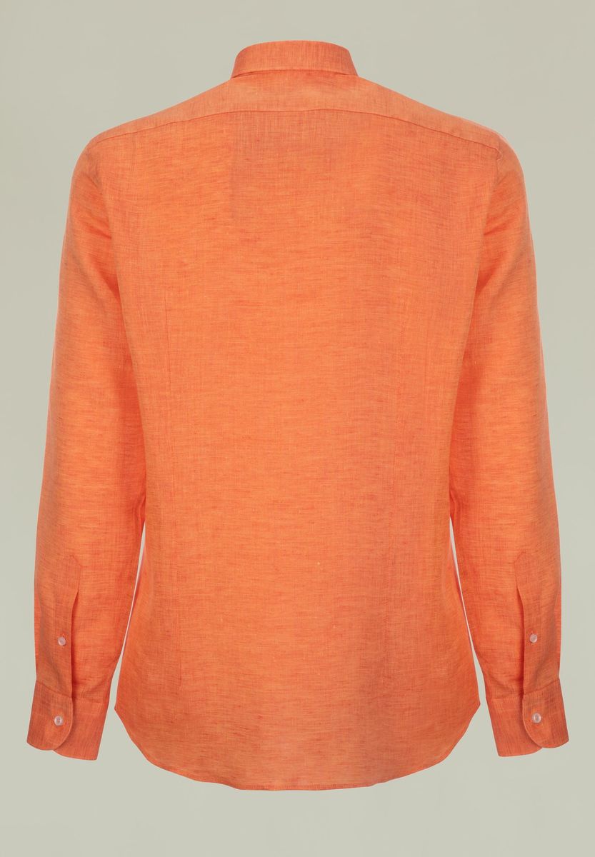 Angelico - Camicia arancione lino custom - 2