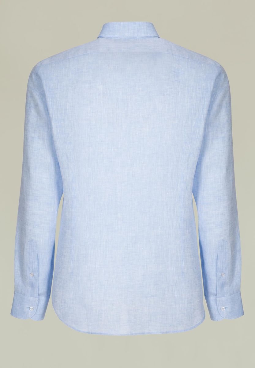 Angelico - Camicia azzurra lino custom - 3