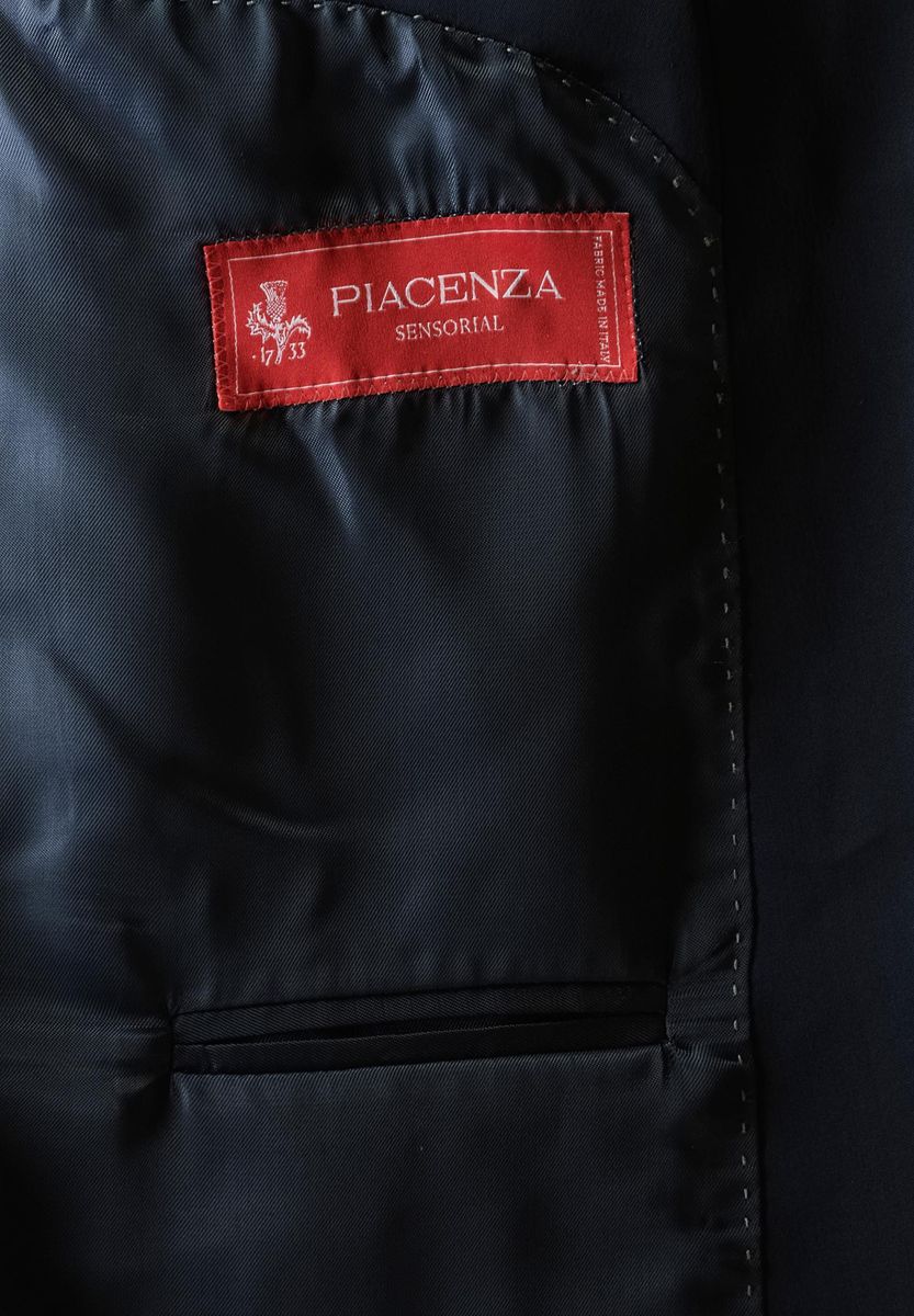 Angelico - Gilet blu tessuto Piacenza Custom - 3