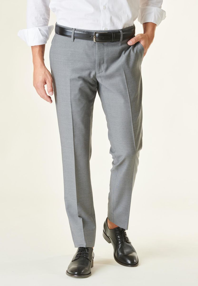Angelico - Pantalone grigio chiaro tela stretch custom - 4