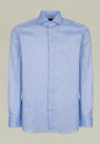 Camicia azzurra oxford francese slim-Angelico