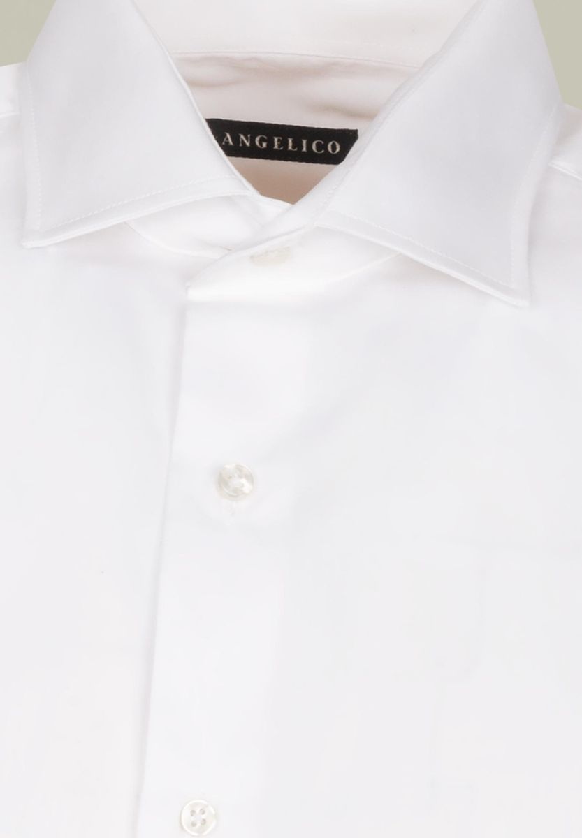 Angelico - Camicia bianca twill francese comoda - 2