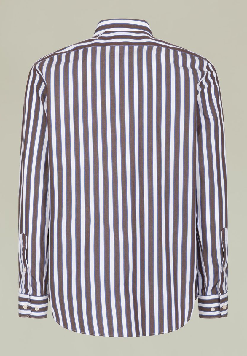 Camicia moro-bianco riga larga custom-Angelico