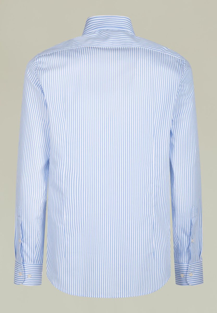 Camicia azzurro-bianco righe francese slim