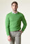 Maglia verde misto lana-cashmere girocollo