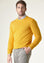 Maglia senape misto lana-cashmere girocollo