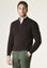 Lupetto zip moro costa fine misto lana-cashmere
