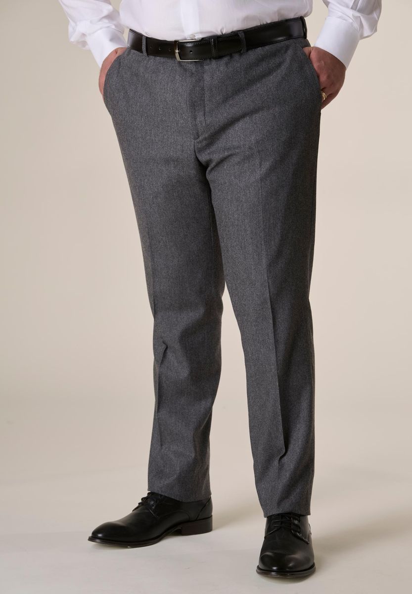 Pantalone grigio flanella tessuto Zignone confort