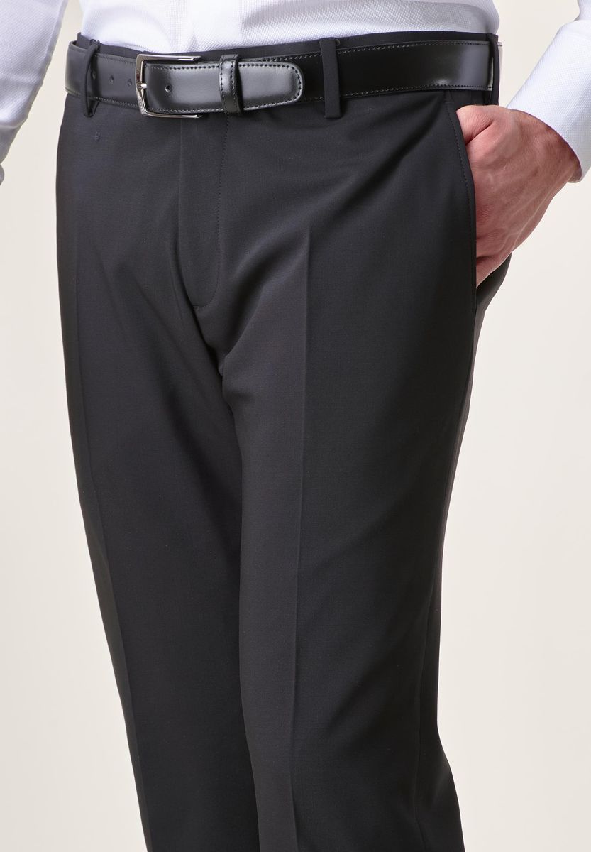 Angelico - Pantalone nero lana stretch custom - 2