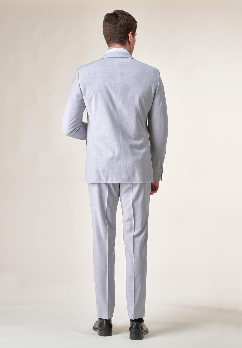 Angelico - Abito grigio chiaro lana stretch custom - 3