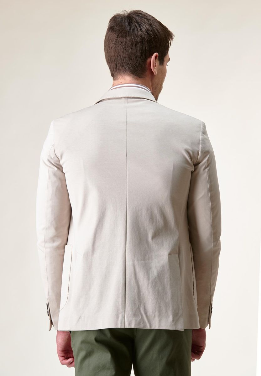 Angelico - Giacca gesso cotone jersey sfoderata Custom - 3