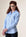 Camicia azzurra oxford elasticizzato donna
