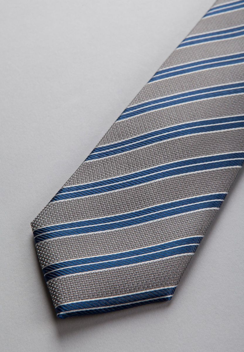 Cravatta grigio-blu-bianco regimental seta