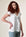 Angelico - Blusa bianca v rouche manica aletta - 1