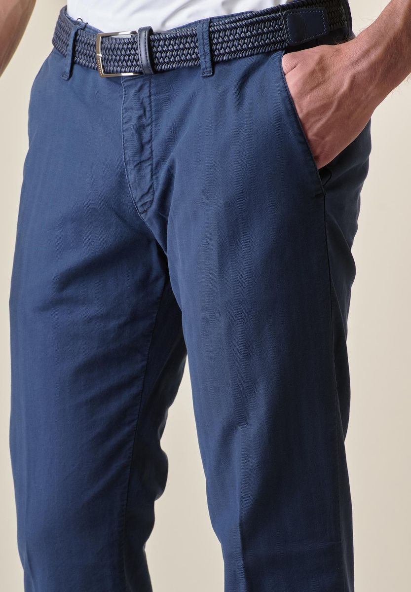 Angelico - Pantalone blu chiaro cotone resca tc slim - 2