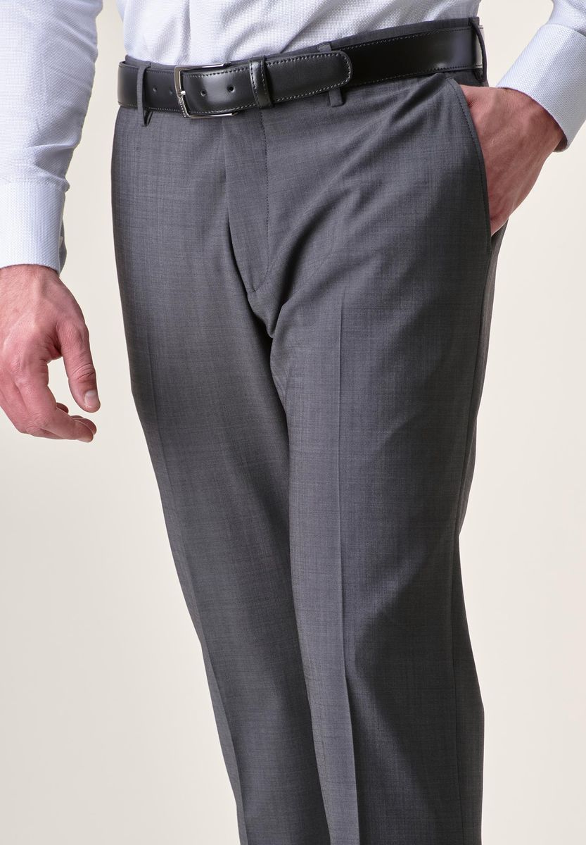 Angelico - Pantalone grigio scuro tela lana stretch custom - 2