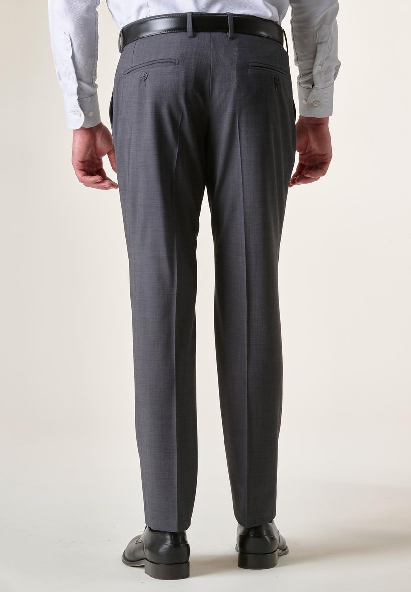 Angelico - Pantalone grigio scuro tela lana stretch custom - 3